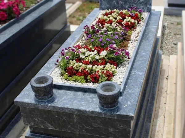 Granit mezar çiçeklendirme