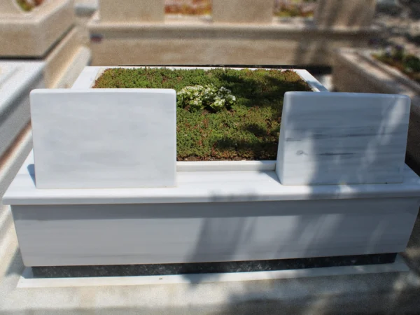 Marmara mermer çift kişilik tek kat mezar modeli Ankara mezar yapımı