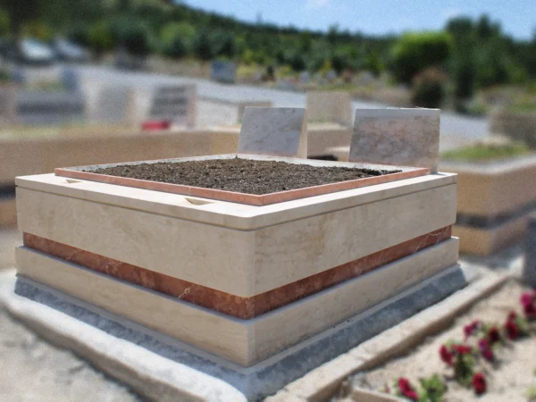 Traverten Çift Kişilik Çift Kat Mezar Ankara